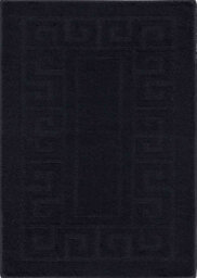 Ivy Washable Greek Key Design Anti Slip Doormats Black 120X160 Cm - thumbnail 3