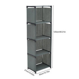 4 Tiers Book Shelves Storage Display Bookcase Cabinet Rack Units Shelf - thumbnail 2