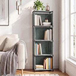4 Tiers Book Shelves Storage Display Bookcase Cabinet Rack Units Shelf - thumbnail 3