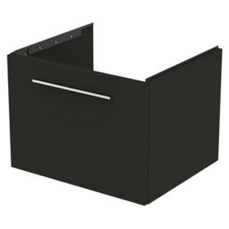 Ideal Standard I.life B Matt Carbon Grey Wood Effect Wall-Mounted Bathroom Vanity Unit (H) 440mm (W) 600mm - thumbnail 1