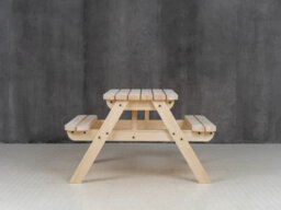 Arbor Garden Solutions Classic Rounded Pub Style Picnic Bench And Table (5Ft, Natural Finish) - thumbnail 5