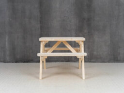 Arbor Garden Solutions Classic Rounded Pub Style Picnic Bench And Table (5Ft, Natural Finish) - thumbnail 2