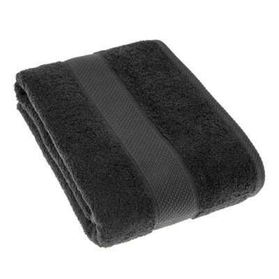 Homescapes Turkish Cotton Black Bath Sheet