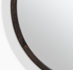 Furniturebox Uk Judith Walnut Wood Medium 80X80Cm Round Wall Mirror - thumbnail 7