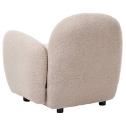 Beliani Retro Armchair Jule Boucle Beige - thumbnail 6