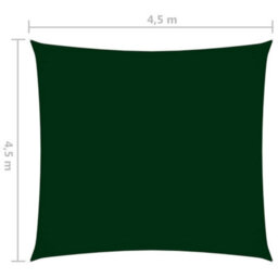Berkfield Sunshade Sail Oxford Fabric Square 4.5X4.5 M Dark Green - thumbnail 6