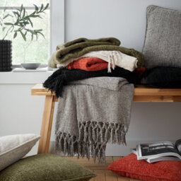 Catherine Lansfield Wilson Plain Chenille 130X170Cm Blanket Throw Terracotta - thumbnail 5