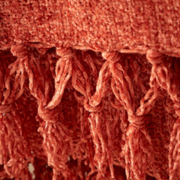 Catherine Lansfield Wilson Plain Chenille 130X170Cm Blanket Throw Terracotta - thumbnail 2