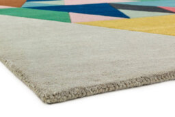 Multicoloured Wool Handmade Luxurious Modern Chequered Geometric Rug Easy To Clean For Living Room And Bedroom-200Cm X 290Cm - thumbnail 4