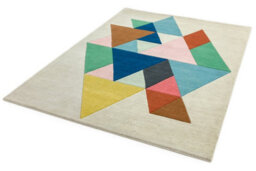 Multicoloured Wool Handmade Luxurious Modern Chequered Geometric Rug Easy To Clean For Living Room And Bedroom-200Cm X 290Cm - thumbnail 3