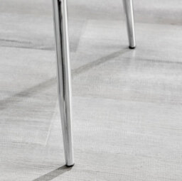Furniturebox Imperia White High Gloss 6 Seater Dining Table With Structural 2 Plinth Column Legs 6 Light Grey Velvet Silver Leg Nora Chairs - thumbnail 9