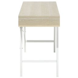 Beliani Home Office Desk Clarita Light Brown 120 Cm 48 Cm With Drawers - thumbnail 9