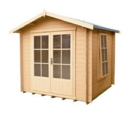 Shire Barnsdale Log Cabin Home Office Garden Room Approx 7 X 7 Feet - thumbnail 1