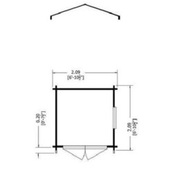 Shire Barnsdale Log Cabin Home Office Garden Room Approx 7 X 7 Feet - thumbnail 5