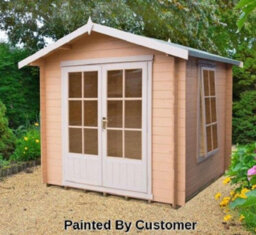 Shire Barnsdale Log Cabin Home Office Garden Room Approx 7 X 7 Feet - thumbnail 3