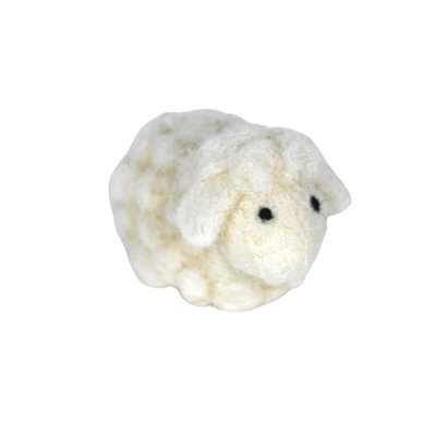 Originals International Ltd Originals Felt Lamb Christmas Decoration - Small White Felt Hanging Ornament, 5.5 X 4 Cm, Lightweight Indoor Holiday Decoration