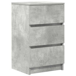 Berkfield Bedside Cabinets With 3 Drawers 2 Pcs Concrete Grey 39X35X65 Cm - thumbnail 5