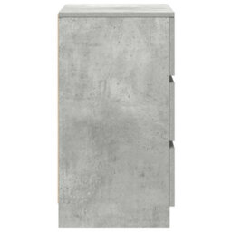 Berkfield Bedside Cabinets With 3 Drawers 2 Pcs Concrete Grey 39X35X65 Cm - thumbnail 8