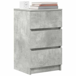 Berkfield Bedside Cabinets With 3 Drawers 2 Pcs Concrete Grey 39X35X65 Cm - thumbnail 4