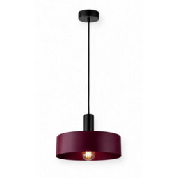 Luminosa Lighting Luminosa Wine Dome Pendant Ceiling Light Black, Burgundy 1X E27 - thumbnail 1