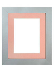 Frames By Post Metro Light Grey Frame With Pink Mount For Image Size 15 X 10 Inch