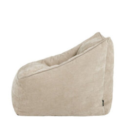 icon Natalia Chenille Adults Bean Bag Armchair, Ready Filled Large Beanbag Natural Beige - thumbnail 7