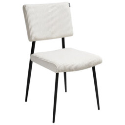 Beliani Set Of 2 Dining Chairs Sturgis Corduroy Off-White - thumbnail 6