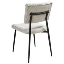 Beliani Set Of 2 Dining Chairs Sturgis Corduroy Off-White - thumbnail 5