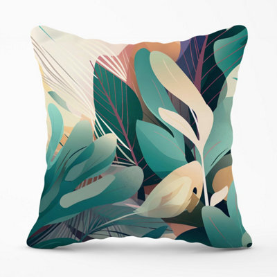 Warren Reed Designer Abstract Tropical Leaves Outdoor Cushion 45Cm X 45Cm - image 1
