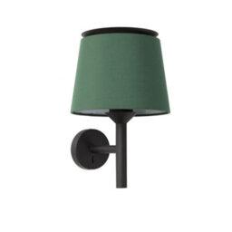 Luminosa Lighting Luminosa Savoy Wall Light With Shade Black,green, E27
