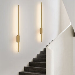 Living And Home Modern Gold Linear Long Tube Aluminum Led Indoor Wall Light Wall Sconce 100Cm Warm Light - thumbnail 3