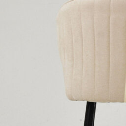 Lakeland Furniture Colby Natural Cream Fabric Black Fixed Leg Base Bar Stool - thumbnail 7