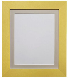 Frames By Post Metro Gold Frame With Light Grey Mount For Image Size A4 - thumbnail 1