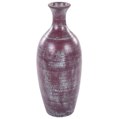 Beliani Decorative Vase Kardia Ceramic 57 Cm Brown - image 1