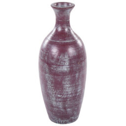Beliani Decorative Vase Kardia Ceramic 57 Cm Brown - thumbnail 1