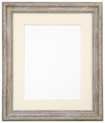 Frames By Post Shabby Chic Distressed Wood With Ivory Mount For Image Size 6 X 4 Inch - image 1