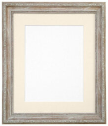 Frames By Post Shabby Chic Distressed Wood With Ivory Mount For Image Size 6 X 4 Inch