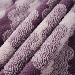 Living And Home 4 Pack Polyester Towel Set Purple Zigzag Wave Stripe Soft Absorbent Hanging Loop Bathroom Towel Kit - thumbnail 6