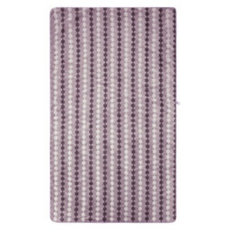 Living And Home 4 Pack Polyester Towel Set Purple Zigzag Wave Stripe Soft Absorbent Hanging Loop Bathroom Towel Kit - thumbnail 4