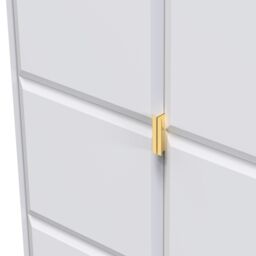 Cube Ready Assembled Modern Matt White Tall Double Wardrobe (H)1970mm (W)740mm (D)530mm - thumbnail 6