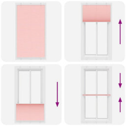 Berkfield Modern Pleated Blind Pink 105X200 Cm Fabric Width 104.4 Cm Polyester - thumbnail 7