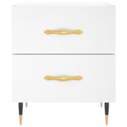 Berkfield Modern Bedside Cabinets 2 Pcs White 40X35X47.5 Cm Engineered Wood - thumbnail 6