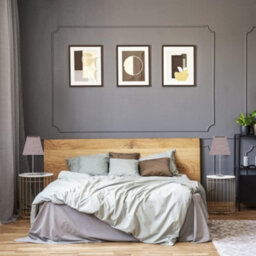 "12"" Empire Square Linen Lampshade - Grey" - thumbnail 5