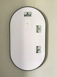 Downton Interiors Black Modern Metal Frame Oval Wall Mirror - 70Cm - Part Of The Soho Range - thumbnail 5