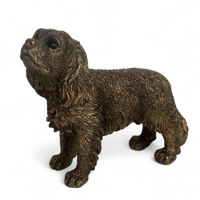 Animal Crackers King Charles Spaniel Dog Figurine, Leonardo Reflections Bronzed, Gift Boxed - image 1
