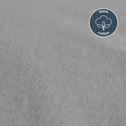 Silentnight Brushed Cotton Fitted Sheet - Silver - thumbnail 3