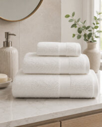 Bellissimo Home Regal Cotton Bath Sheet White With Jacquard Border - thumbnail 2