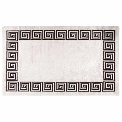 Berkfield Durable Rug Washable 120X180 Cm Light Beige Anti Slip - image 1