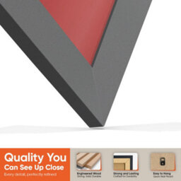 "16X16"" Dark Grey Modern Vinyl Record Frame With Crimson Mount For 12 Inch Lp Disc - Ak Frames" - thumbnail 3