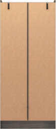 Seconique Nevada 2 Door 1 Drawer Wardrobe Black Wood Grain Effect - thumbnail 6